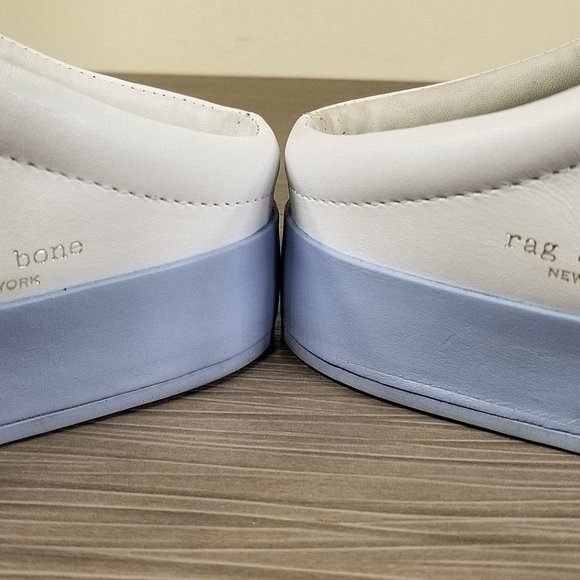 Rag and Bone RB1 Sneaker Mule, White Leather, Womens Size 10 / 40 - Picture 10 of 11